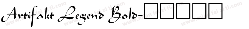 Artifakt Legend Bold字体转换
